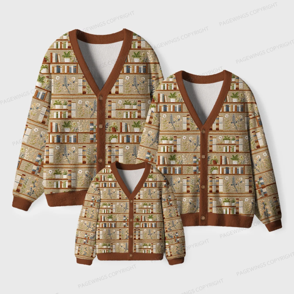Pagewings Cozy Reading Unisex Ugly Cardigan Sweaters