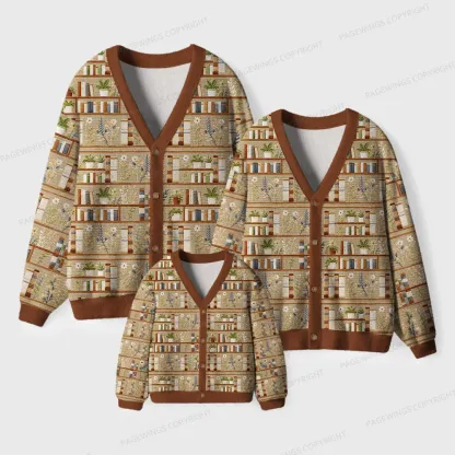Pagewings Cozy Reading Unisex Ugly Cardigan Sweaters