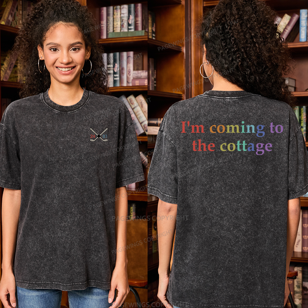 Pagewings I'm Coming To The Cottage Unisex Washed T-shirt