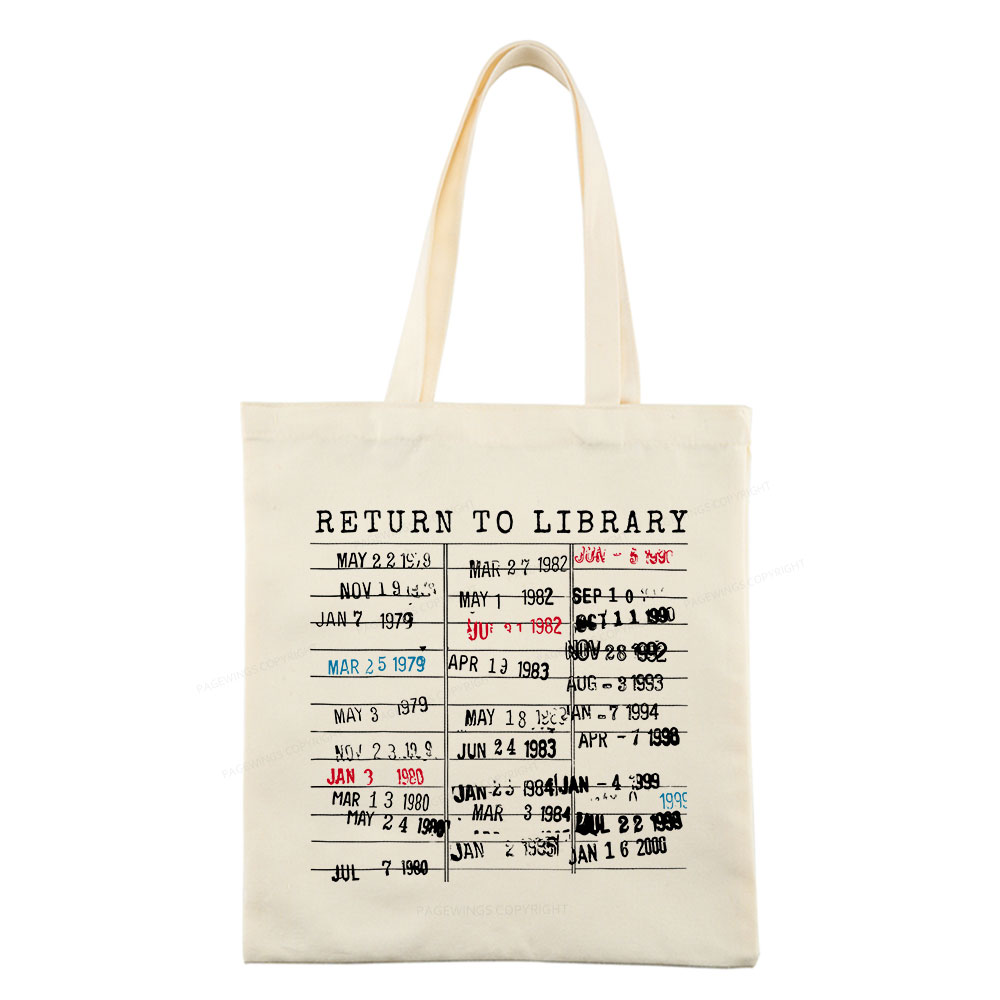 Pagewing Return To Library Tote Bag