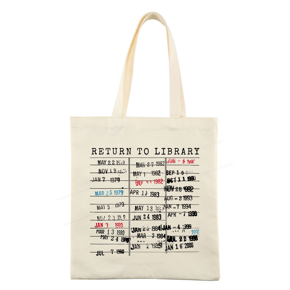 Pagewing Return To Library Tote Bag
