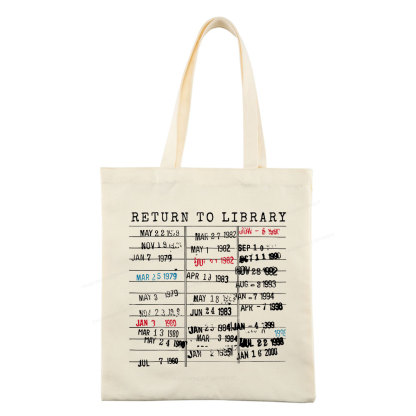 Pagewing Return To Library Tote Bag