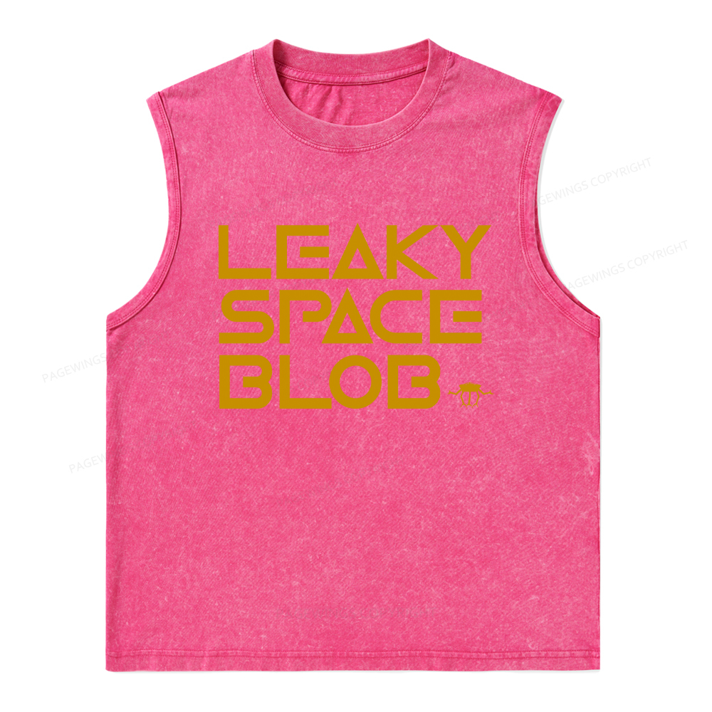 Pagewings Leaky Space Blob Unisex Washed Tank Top