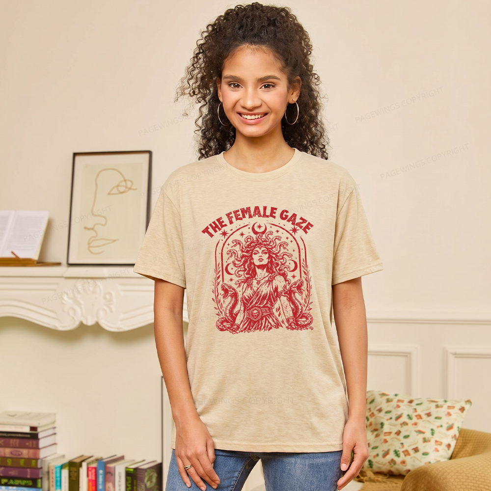 Pagewings Vintage Medusa Feminist Unisex Heather T-Shirt