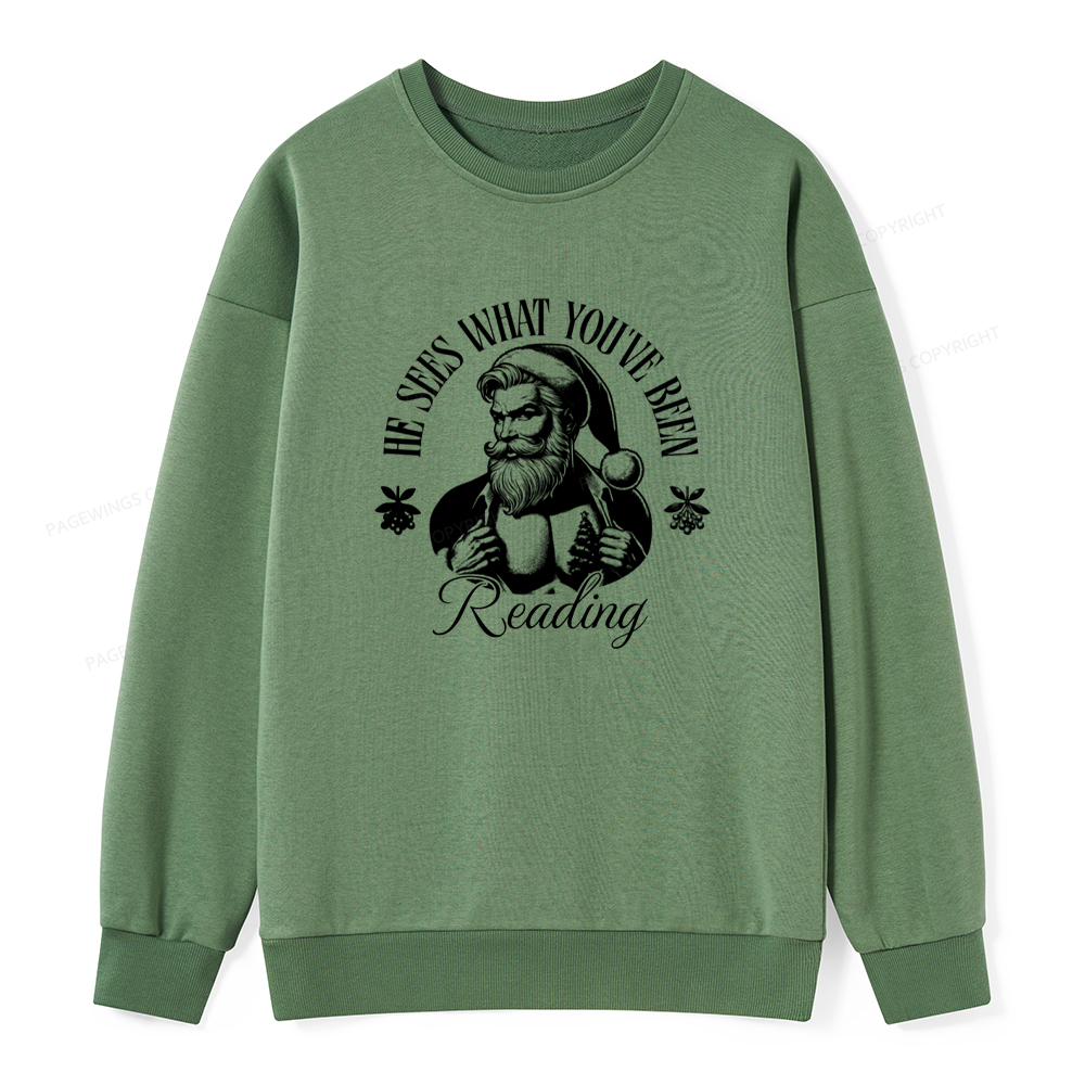 Pagewings He Sees What You've Been Reading Unisex Classic Sweatshirt