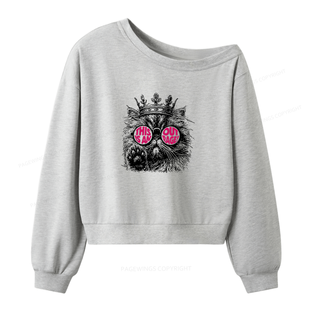 Pagewings Sci-Fi Book Lover Women Off Shoulder Sweatshirt
