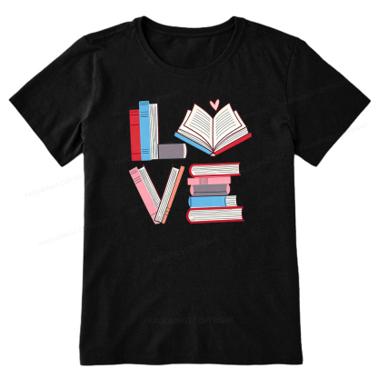 Pagewings Books Lovers Valentines Unisex Classic T-shirt