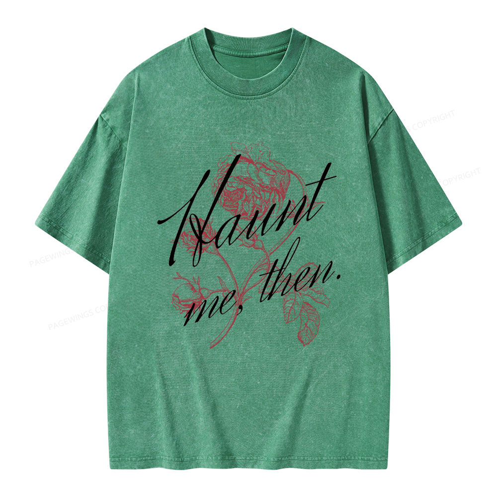 Pagewings Haunt Me Unisex Washed T-shirt
