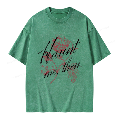 Pagewings Haunt Me Unisex Washed T-shirt