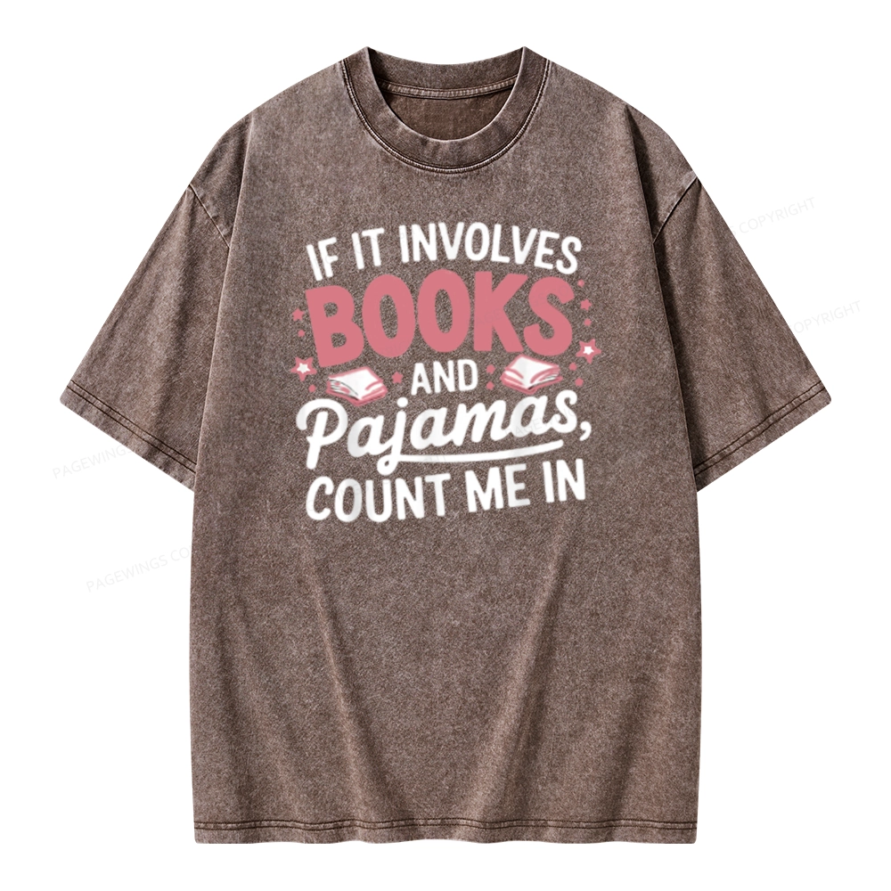 Pagewing  Lover Funny Book Reading Unisex Washed T-shirt