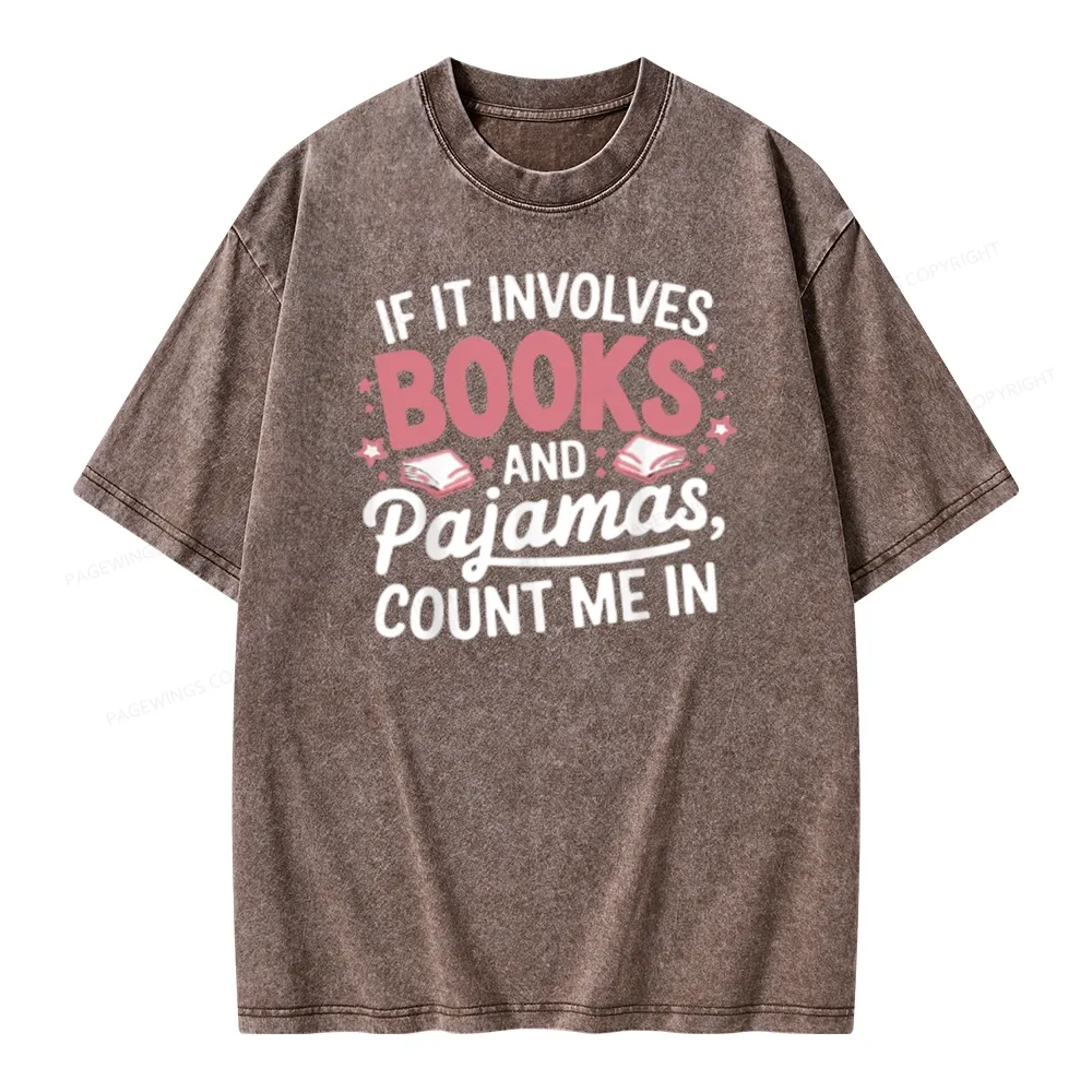 Pagewing  Lover Funny Book Reading Unisex Washed T-shirt
