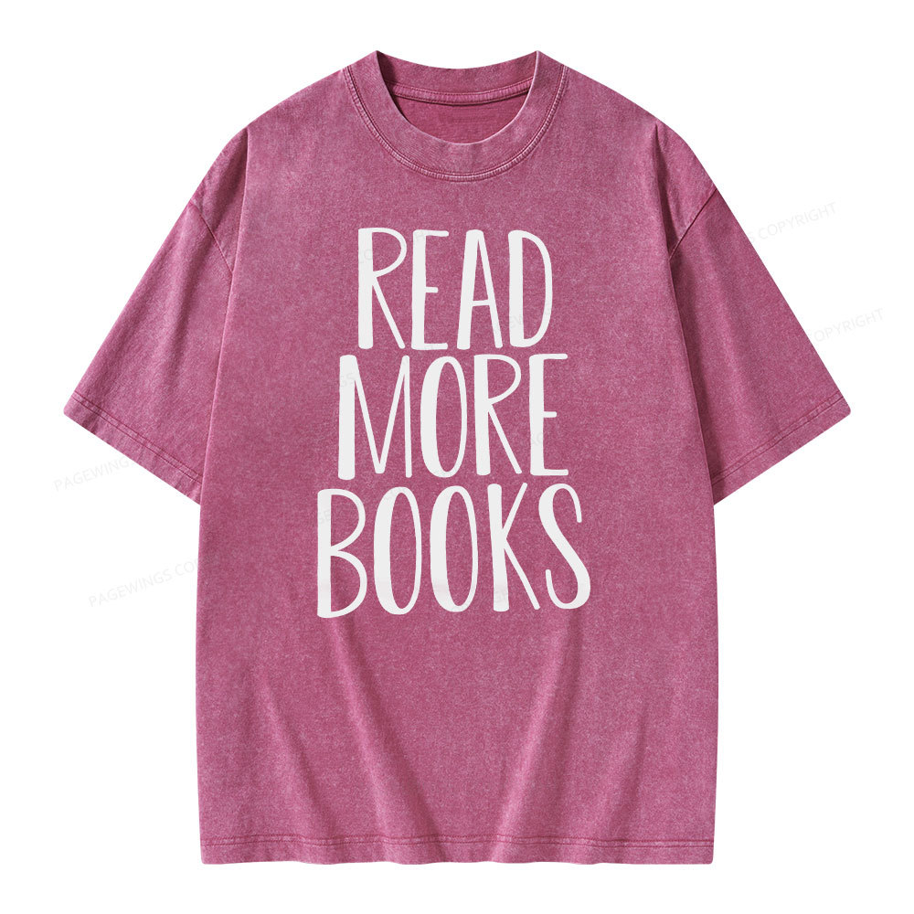 Pagewings Read More Books Unisex Washed T-shirt