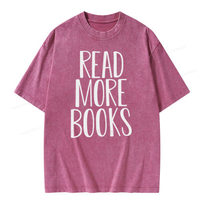 Pagewings Read More Books Unisex Washed T-shirt