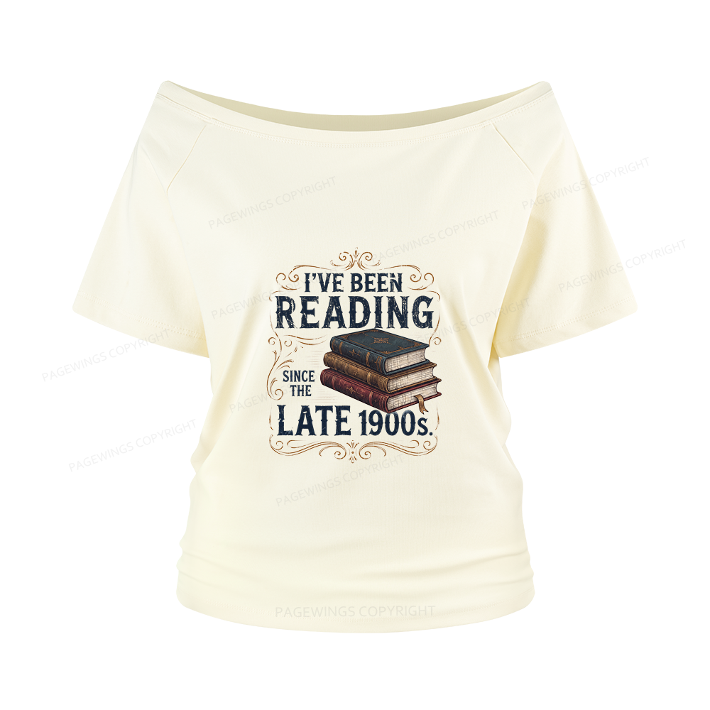 Pagewings Vintage Reading Since Late 1900s Women Off Shoulder T-shirts