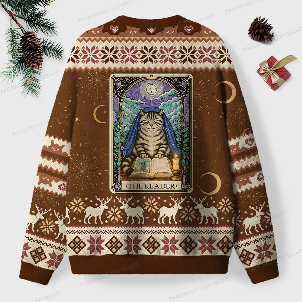 Pagewings The Reader Unisex Ugly Knit Sweatshirt