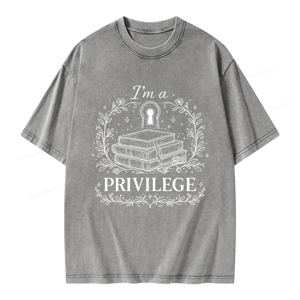 Pagewings I’m a Privilege Unisex Washed T-shirt