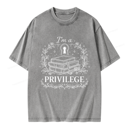 Pagewings I’m a Privilege Unisex Washed T-shirt