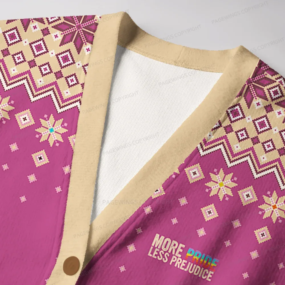 Pagewings More Pride Less Prejudice Unisex Ugly Cardigan Sweaters