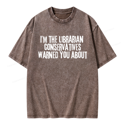 Pagewings I'm The Librarian Unisex Washed T-shirt