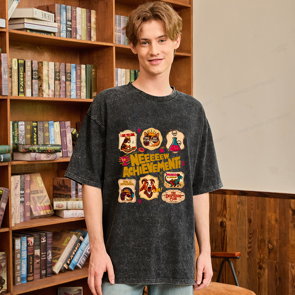Pagewings New Achievement Unisex Washed T-shirt