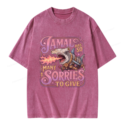 Pagewings So Many Sorries To Give Unisex Washed T-shirt