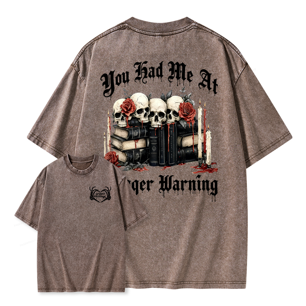 Pagewings Dark Romance Smut Unisex Washed T-shirt