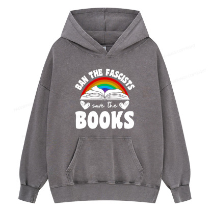 Pagewing Banned books Unisex Washed Hoodie