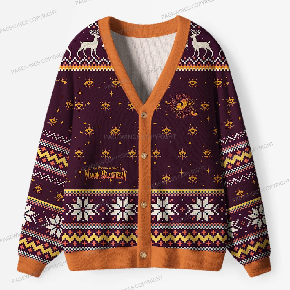 Pagewings Manon Blackbeak Unisex Ugly Cardigan Sweaters