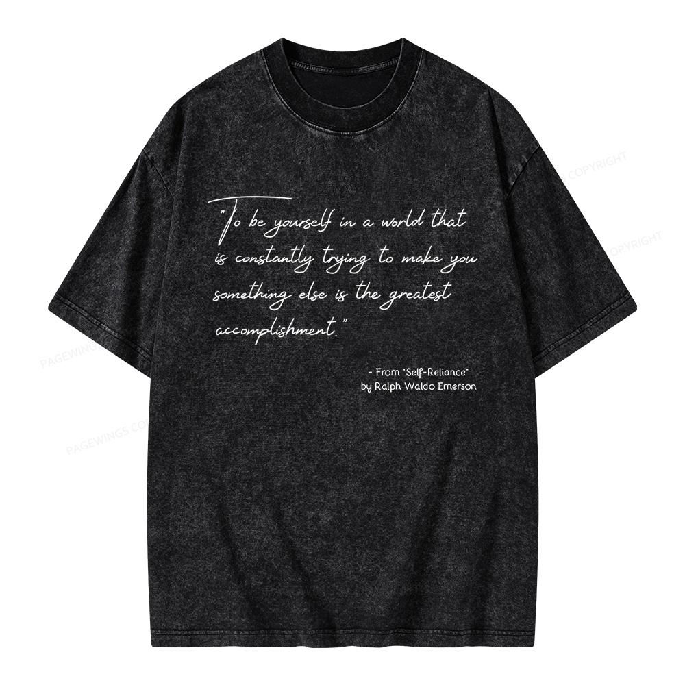 Pagewings A Quote About Individuality Unisex Washed T-shirt