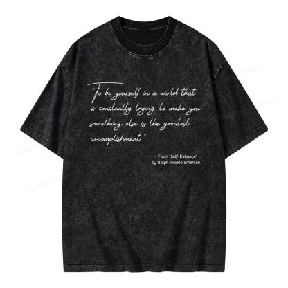Pagewings A Quote About Individuality Unisex Washed T-shirt