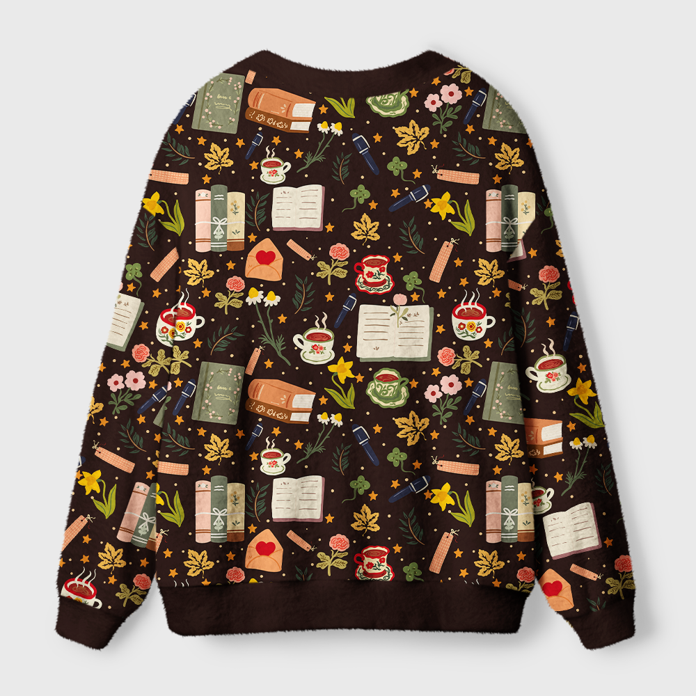 Pagewings Cozy Reading Light Knit Unisex Cardigan Sweaters