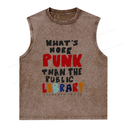 Pagewings What's More Punk Than The Public Library Unisex Washed Tank Top