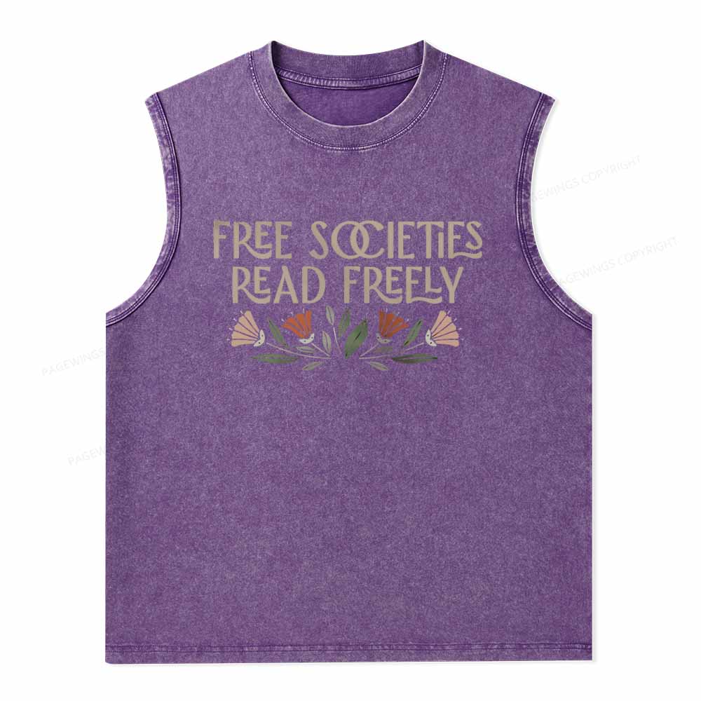 Pagewings Read Freely Unisex Washed Tank Top