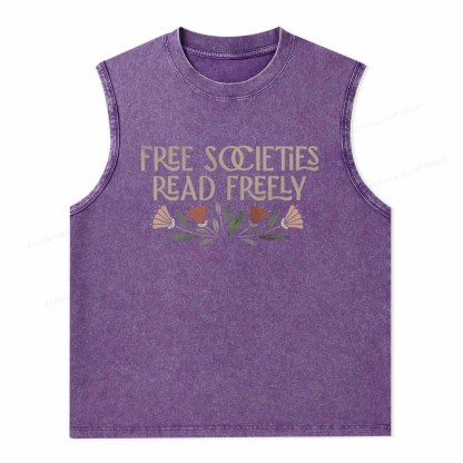 Pagewings Read Freely Unisex Washed Tank Top