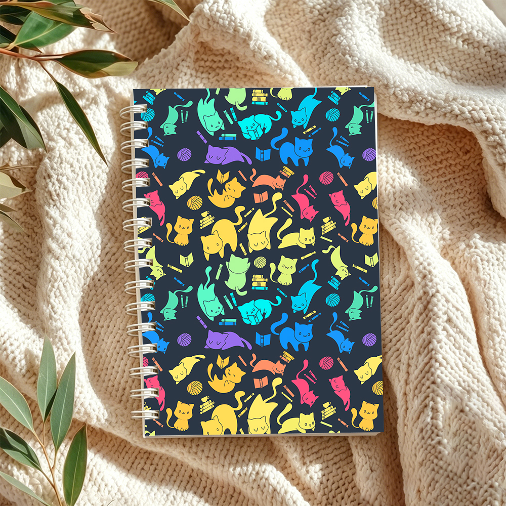 Pagewings Personalized Name Cat Spiral Notebook
