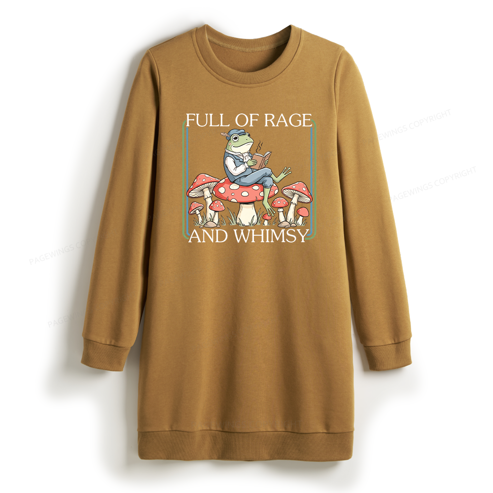 Pagewings Full Of Rage and Whimsy Sweatshirt Dress