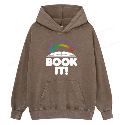 Pagewings Book It Unisex Washed Hoodie