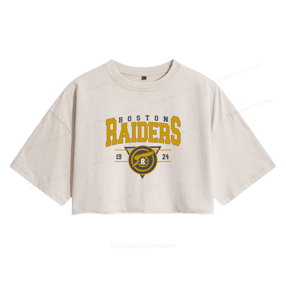 Pagewings Romance Lover Women's Washed Cropped T-shirt