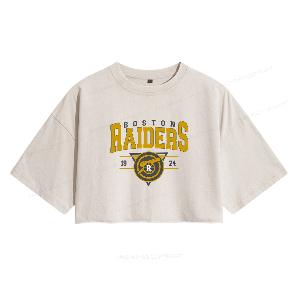 Pagewings Romance Lover Women's Washed Cropped T-shirt