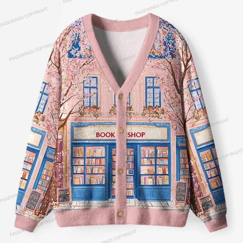 Pagewings Book Shop Unisex Ugly Cardigan Sweaters