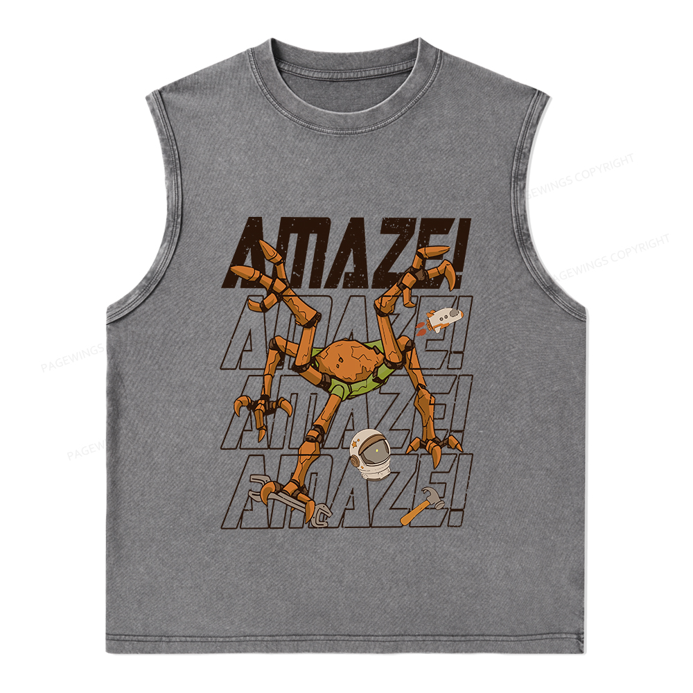 Pagewings AmazeSci Fi Reader Unisex Washed Tank Top