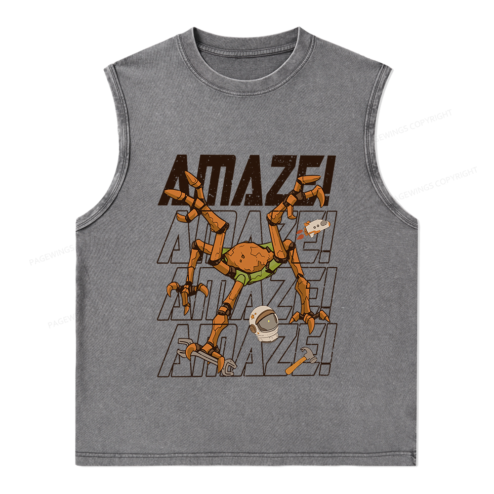 Pagewings AmazeSci Fi Reader Unisex Washed Tank Top