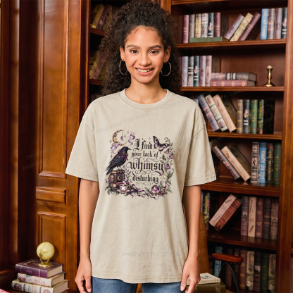 Pagewings Book I Find Your Lack of Whimsy Disturbing Unisex Washed T-shirt