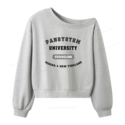 Pagewings Pansystem University Women Off Shoulder Sweatshirt