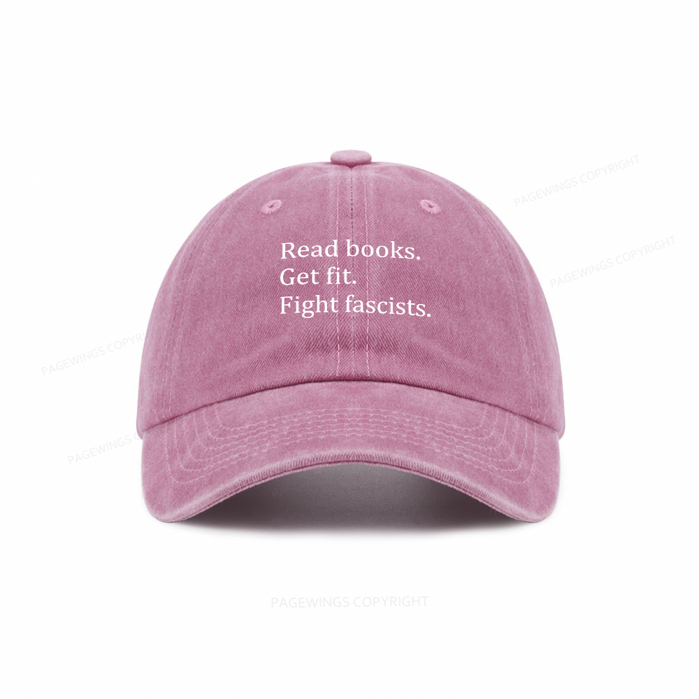 Pagewings Read Books Get Fit Fight Fascists Washed Cap