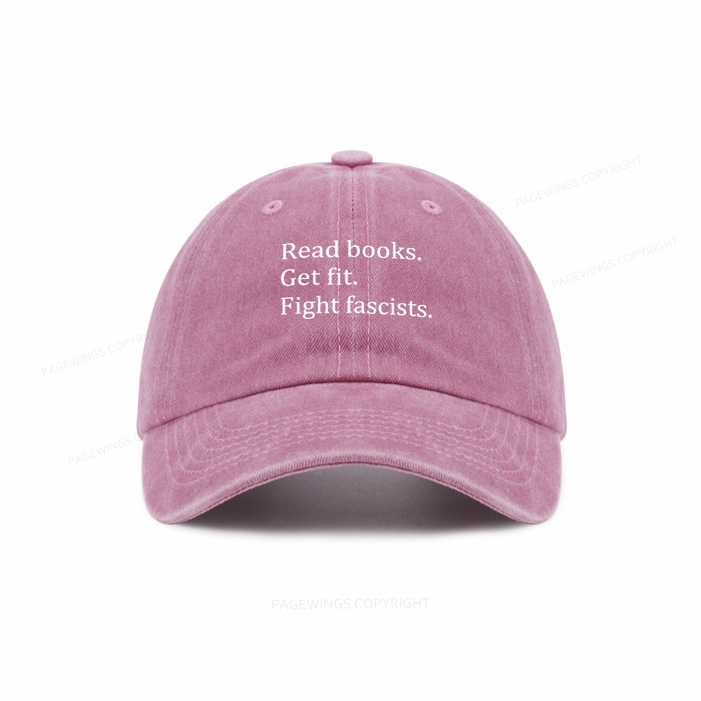 Pagewings Read Books Get Fit Fight Fascists Washed Cap