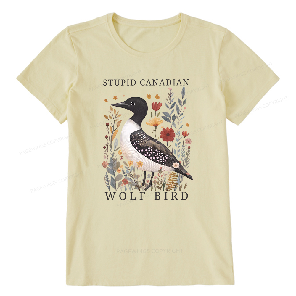 Pagewings Stupid Canadian Wolf Bird Unisex Classic T-shirt