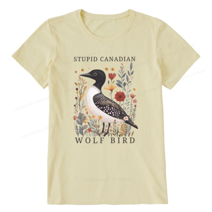Pagewings Stupid Canadian Wolf Bird Unisex Classic T-shirt