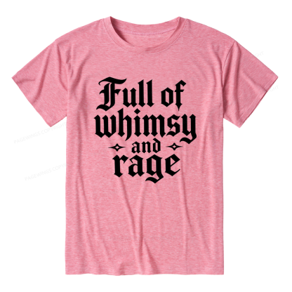 Pagewings Full of Whimsy and Rage Unisex Heather T-Shirt