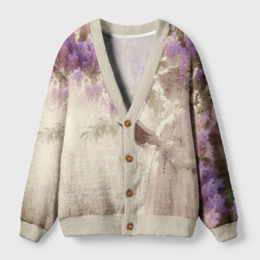 Pagewings Book Girl Light Knit Unisex Cardigan Sweaters